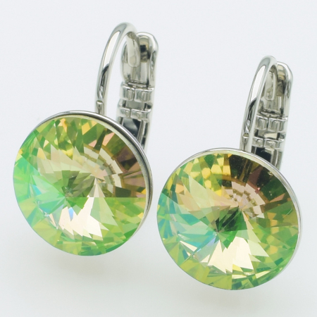 XUPING Серьги Родий Камни Swarovski, Высота 1.8см, Ширина 1.1см