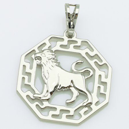 XUPING Кулон Родій Знак Зодіаку Лев Висота 3.6см, Ширина 2.6см