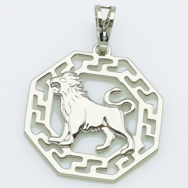 XUPING Кулон Родій Знак Зодіаку Лев Висота 3.6см, Ширина 2.6см