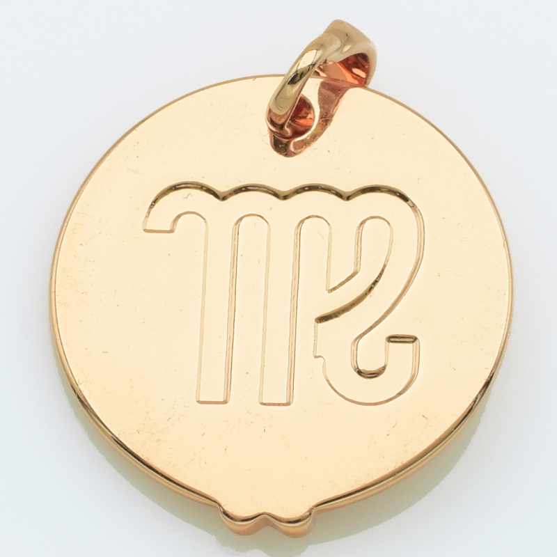 XUPING Кулон Позолота РВ Знак зодіаку Діва, Висота 2.4см, Ширина 1.8см