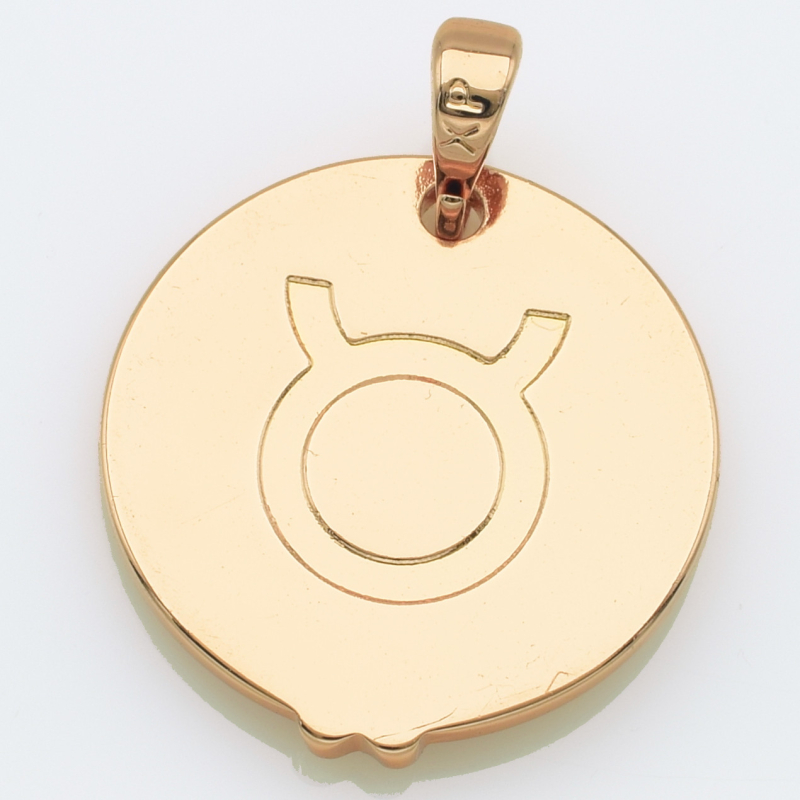 XUPING Кулон Позолота РВ Знак зодіаку Телець, Висота 2.4см, Ширина 1.8см