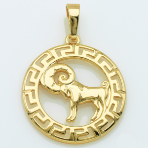 XUPING Кулон Позолота 18к Знак зодиака Овен, Высота 3.6см, Ширина 2.6см