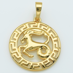 XUPING Кулон Позолота 18к Знак зодиака Козерог, Высота 3.6см, Ширина 2.6см