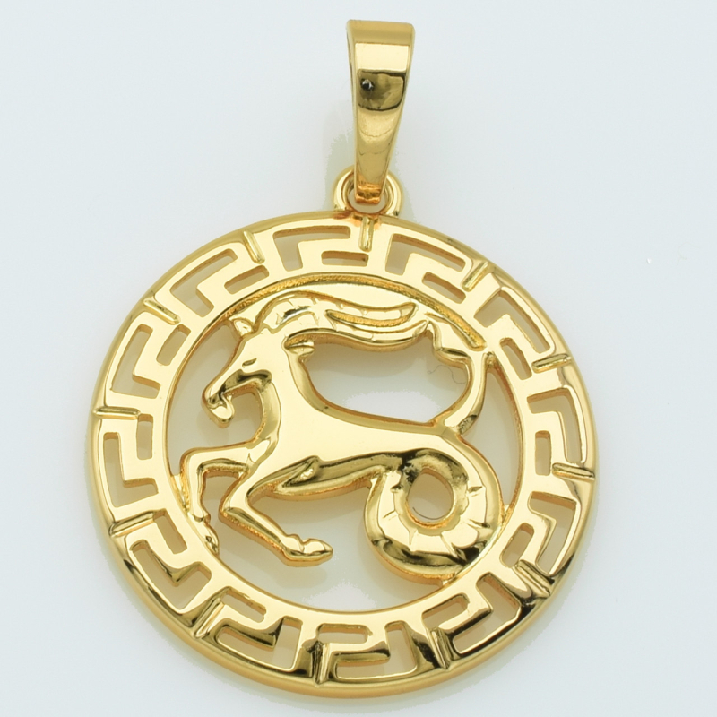 XUPING Кулон Позолота 18к Знак зодиака Козерог, Высота 3.6см, Ширина 2.6см