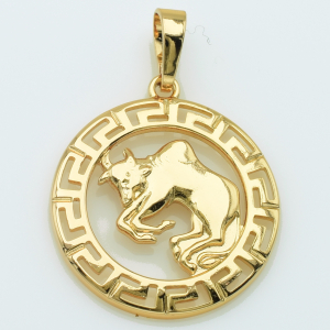 XUPING Кулон Позолота 18к Знак зодиака Телец, Высота 3.6см, Ширина 2.6см