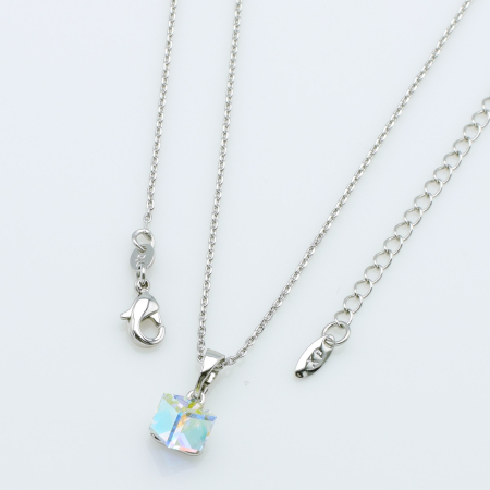 XUPING Кольє Родій Довжина 40+6см, Ширина 0.1см, Кулон Swarovski Висота 1.7см, Ширина 0.8см