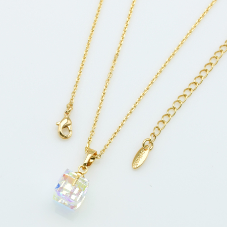XUPING Кольє Позолота 18к Довжина 40+5см, Ширина 0.1см, Кулон Swarovski Висота 1.8см, Ширина 0.8см