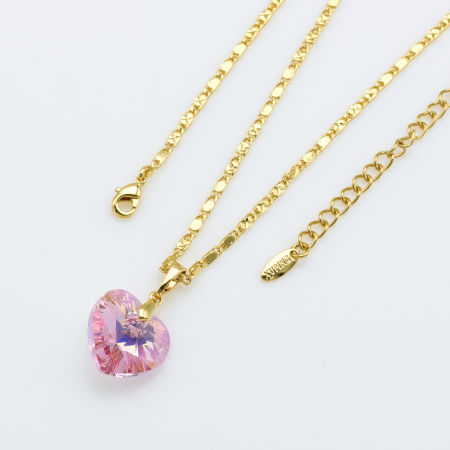 XUPING Кольє Позолота 18к Довжина 40+5см, Ширина 0.2см, Кулон Swarovski Висота 2.3см, Ширина 1.4см