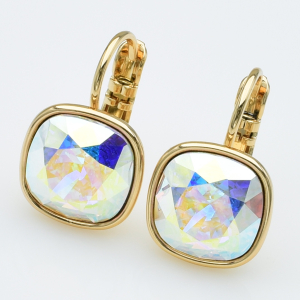 XUPING Серьги Позолота 18к Камни Swarovski Высота 1.9см, Ширина 1.2см