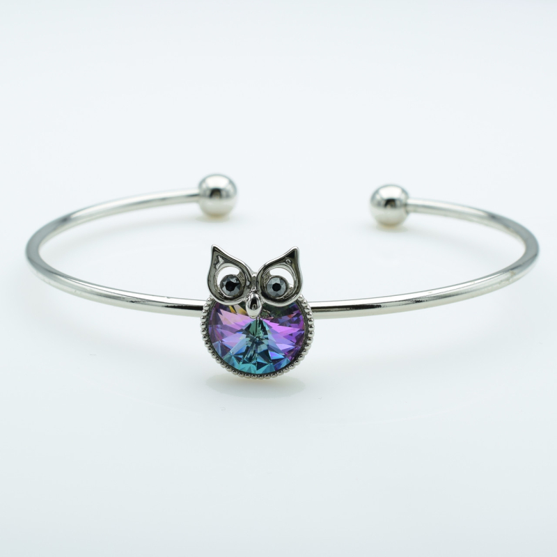 XUPING Браслет Родій Камені Swarovski, Діаметр 6см, Ширина 1.6см
