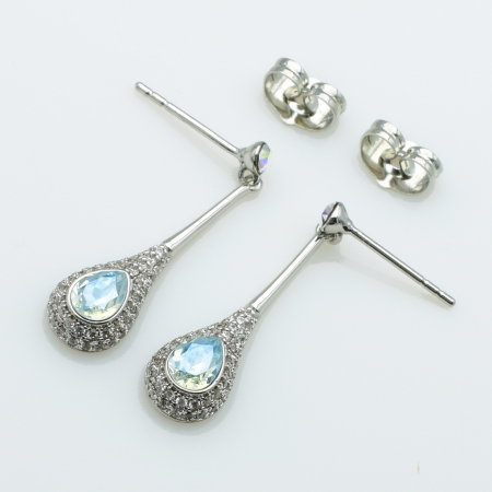 XUPING Серьги Сталь Камни Swarovski Высота 2.9см, Ширина 0.8см