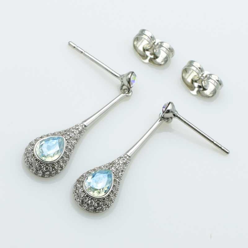 XUPING Серьги Сталь Камни Swarovski Высота 2.9см, Ширина 0.8см