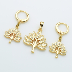 XUPING M&L Комплект Позолота 18к Серьги Высота 3.3см Ширина 1.5см, Кулон Высота 2.9см Ширина 2см