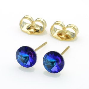 XUPING Серьги Позолота 18к Камни Swarovski Высота 0.6см, Ширина 0.6см