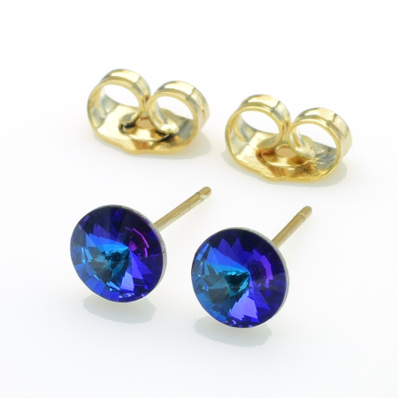 XUPING Серьги Позолота 18к Камни Swarovski Высота 0.6см, Ширина 0.6см