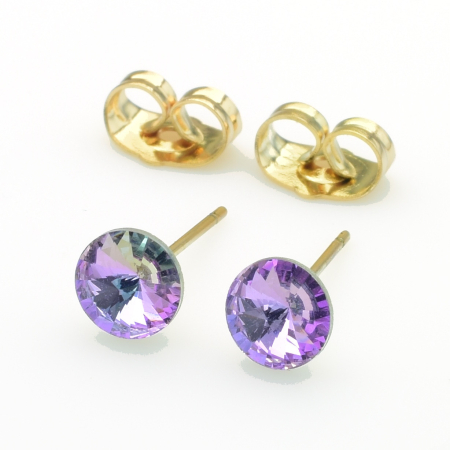 XUPING Серьги Позолота 18к Камни Swarovski Высота 0.6см, Ширина 0.6см