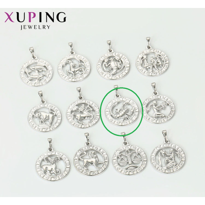 XUPING Кулон Родий Знак Зодиака Скорпион Высота 2.8см, Ширина 2см