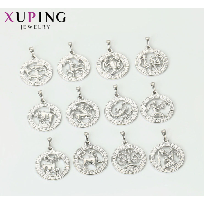 XUPING Кулон Родий Знак Зодиака Скорпион Высота 2.8см, Ширина 2см