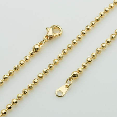 XUPING M&L Цепочка Позолота 18к плетение шарики, Длина 45см, Ширина 0.25см
