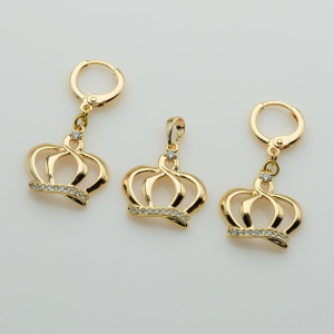 XUPING M&L Комплект Позолота 18к Серьги Высота 3.4см Ширина 1.7см, Кулон Высота 2.4см Ширина 1.7см