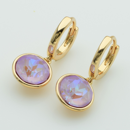 XUPING Серьги Позолота 18к Камни Swarovski Высота 2.4см, Ширина 1см