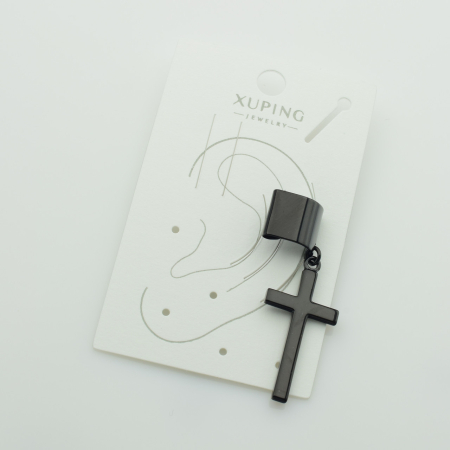 XUPING Серьга Каффа Черное Напыление Высота 4см, Ширина 1.5см