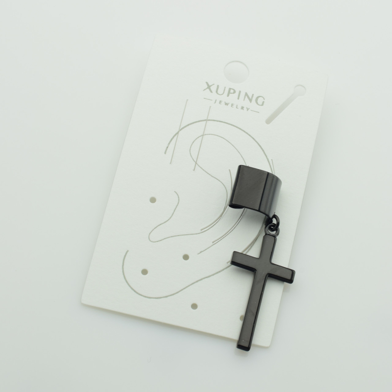 XUPING Серьга Каффа Черное Напыление Высота 4см, Ширина 1.5см