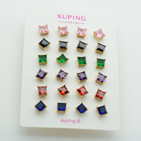 XUPING Сережки Позолота 18к Висота 0.6см, Ширина 0.6см