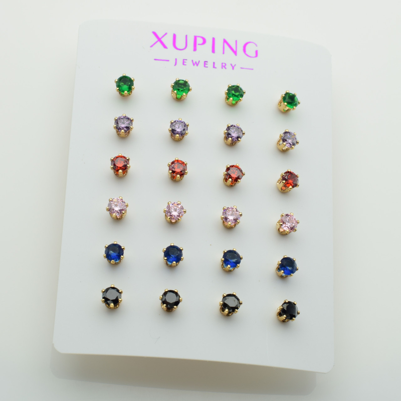 XUPING Серьги Позолота 18к Высота 0.4см, Ширина 0.4см