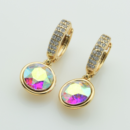 XUPING Сережки Позолота 18к Камені Swarovski Висота 2.1 см, Ширина 0.9 см