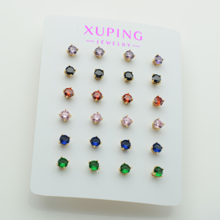 XUPING Сережки Позолота 18к Висота 0.4см, Ширина 0.4см