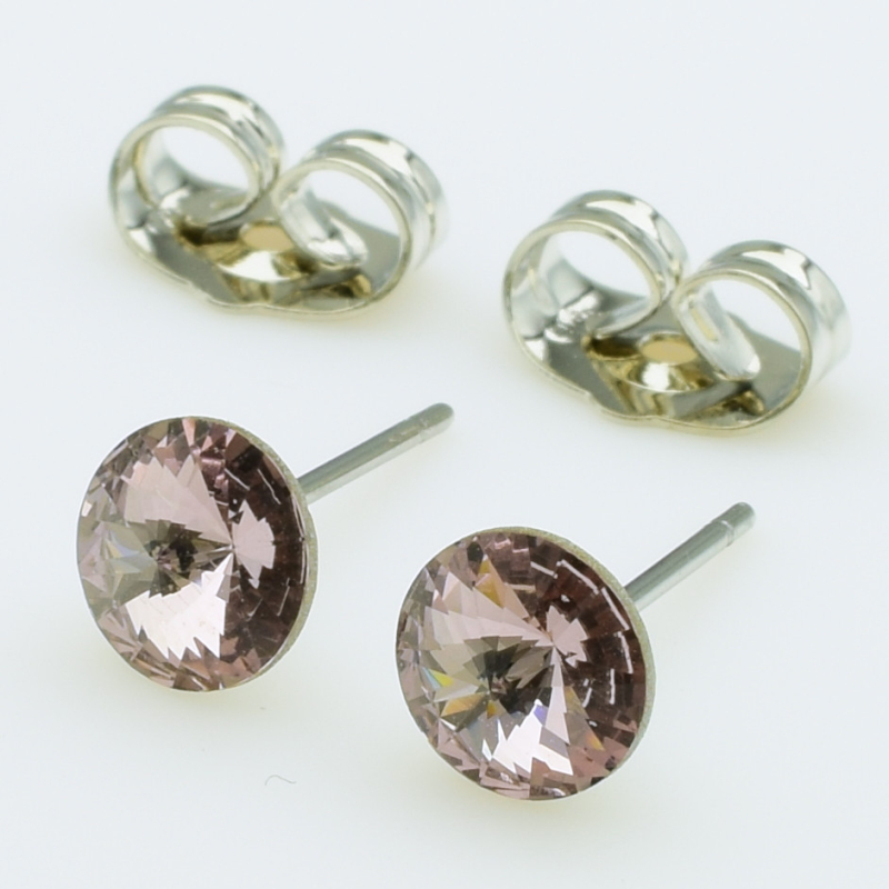 XUPING Серьги Родий Камни Swarovski Высота 0.6см, Ширина 0.6см